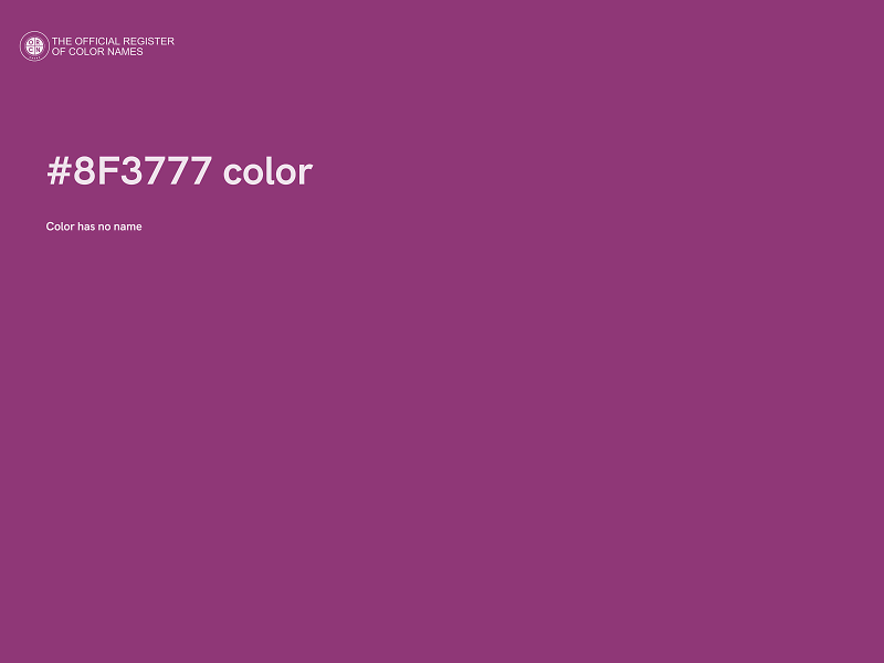 #8F3777 color image