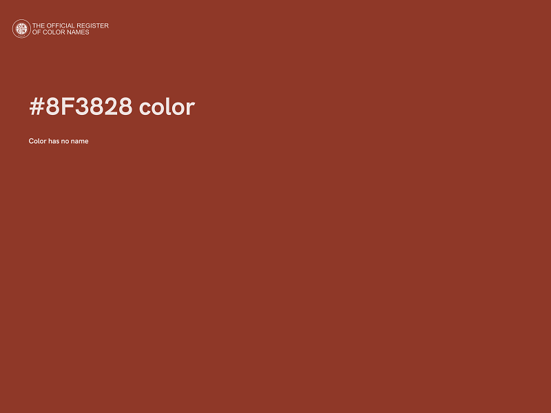 #8F3828 color image