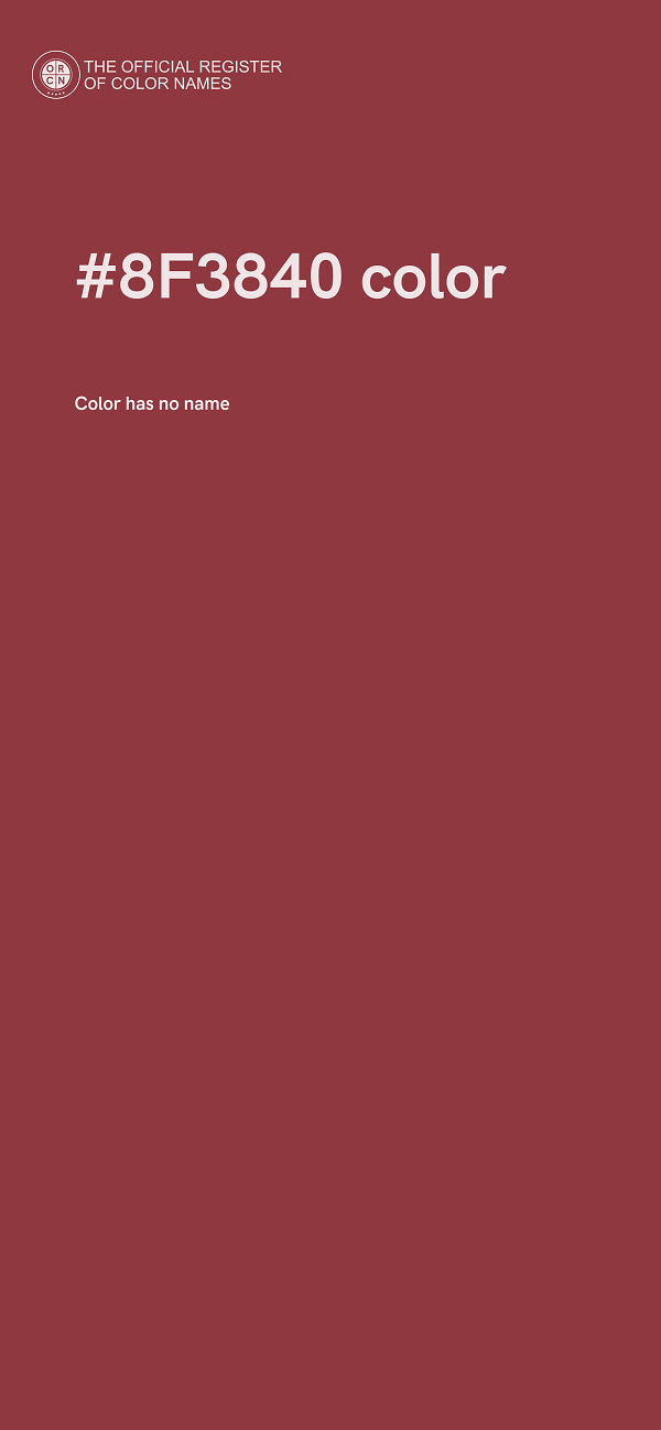 #8F3840 color image