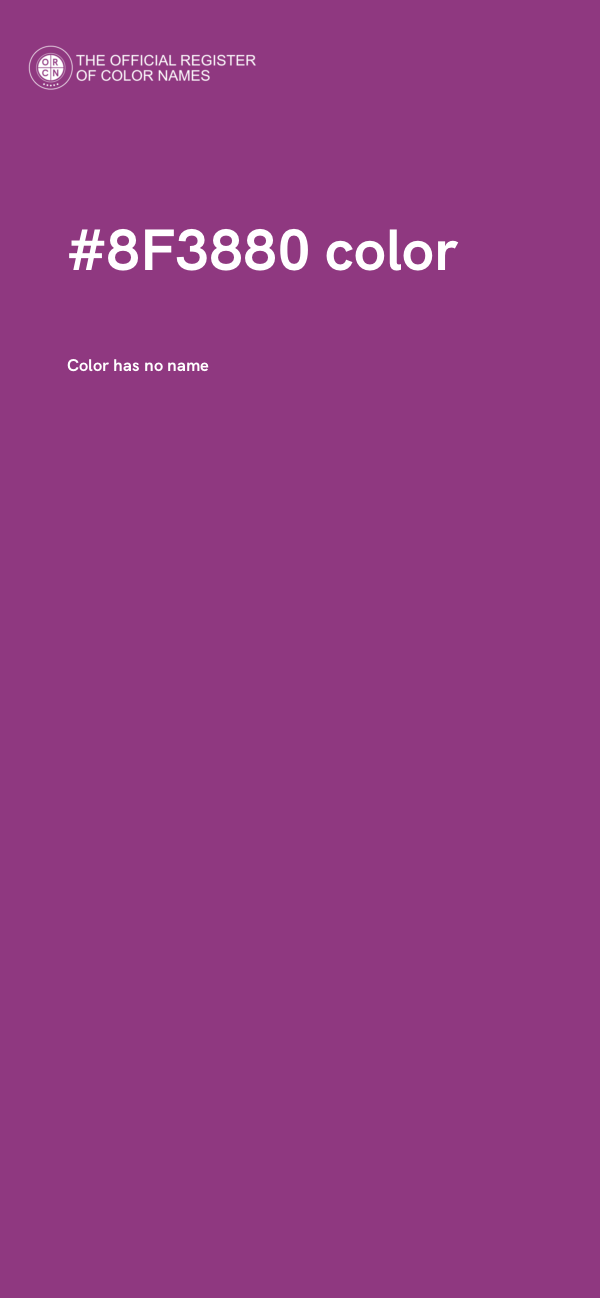 #8F3880 color image