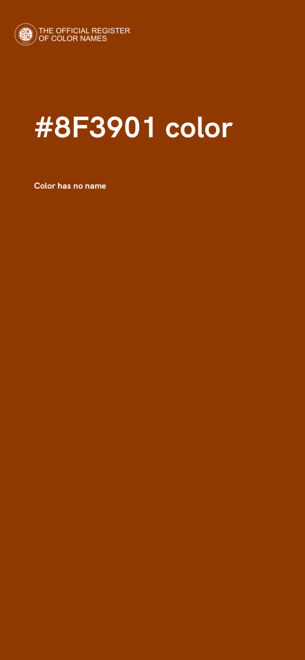 #8F3901 color image