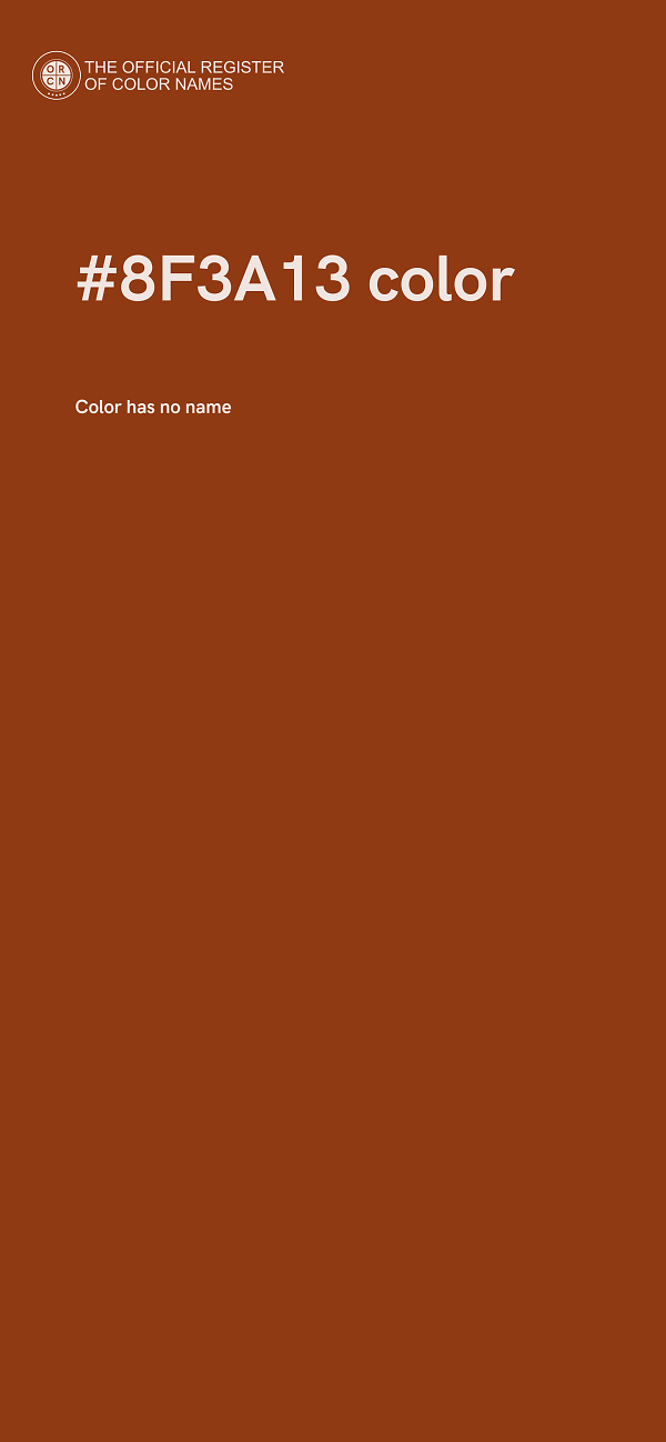 #8F3A13 color image