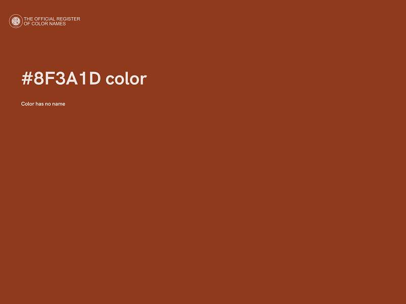 #8F3A1D color image