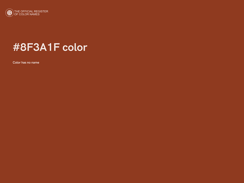 #8F3A1F color image