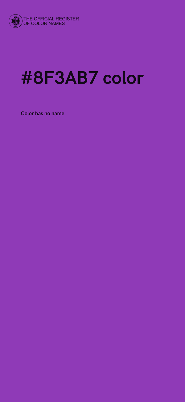 #8F3AB7 color image