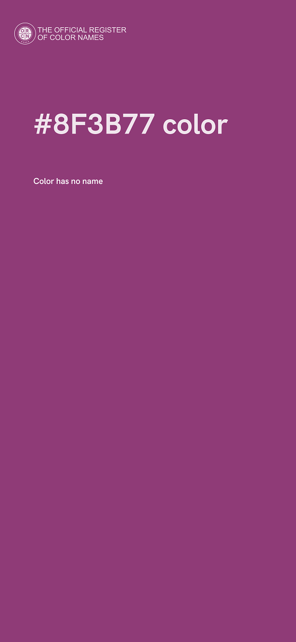 #8F3B77 color image