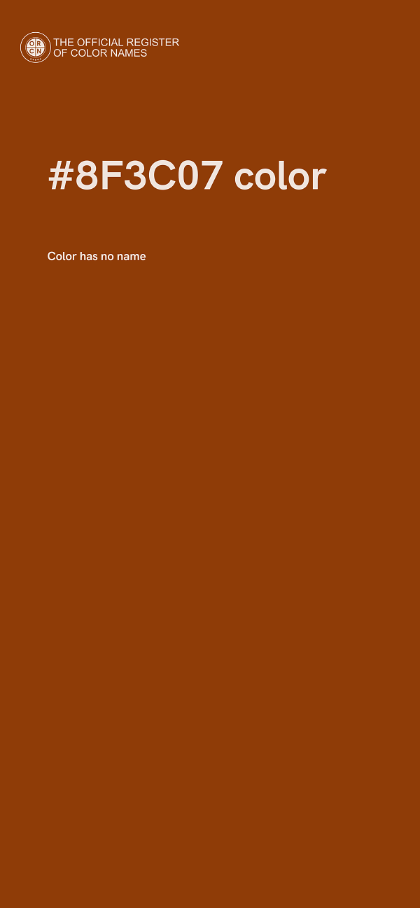 #8F3C07 color image
