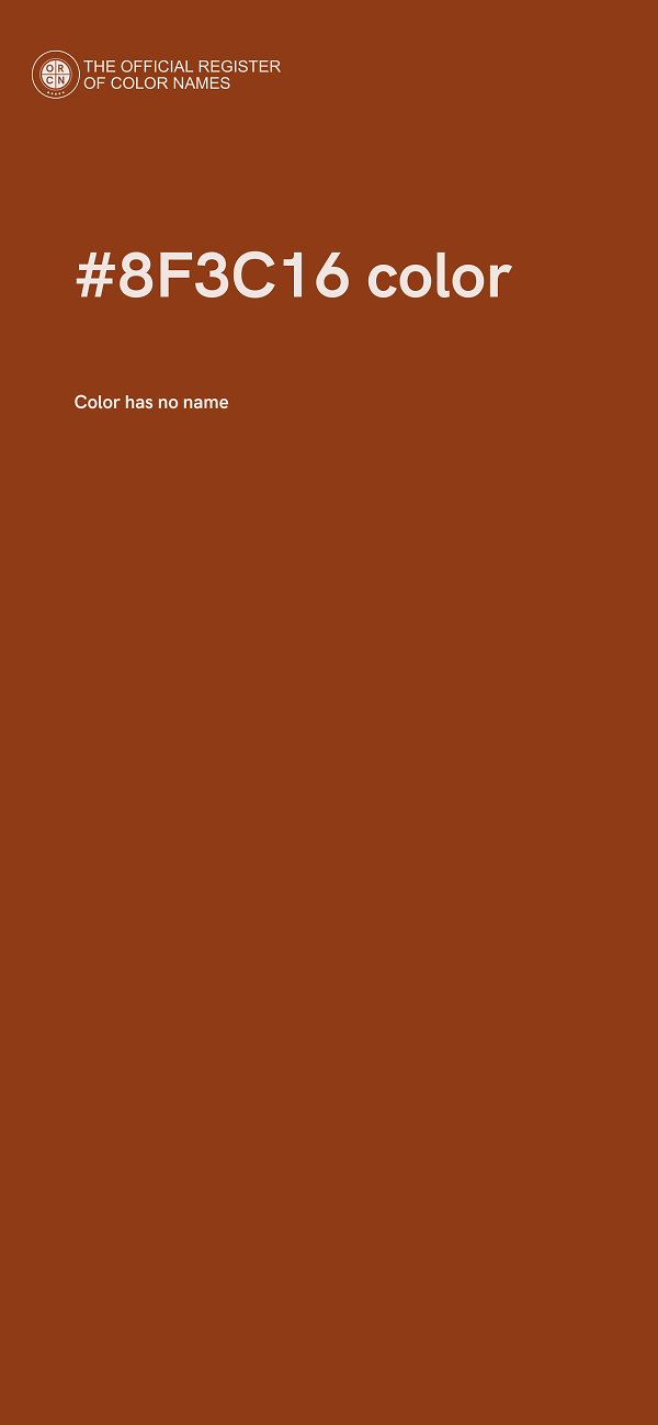 #8F3C16 color image