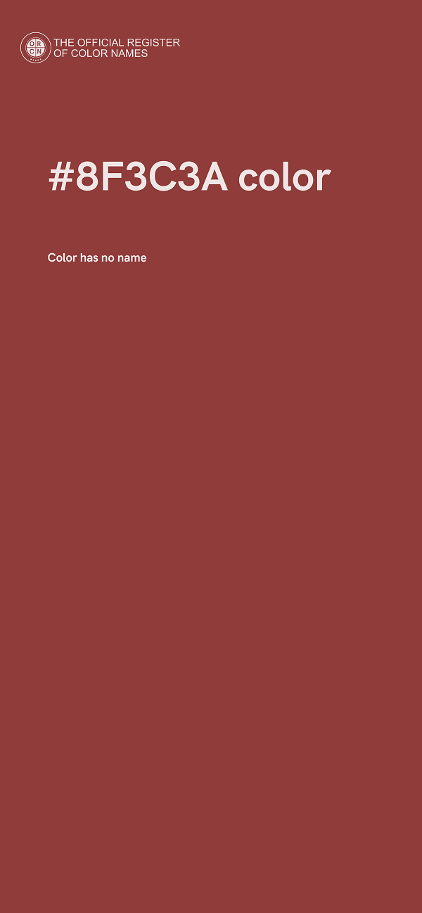 #8F3C3A color image