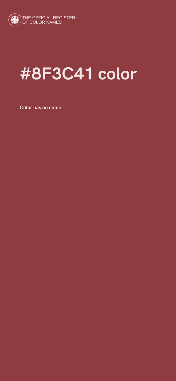 #8F3C41 color image