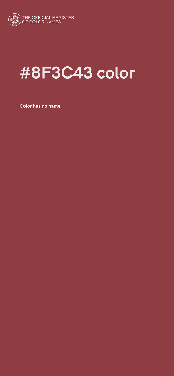 #8F3C43 color image