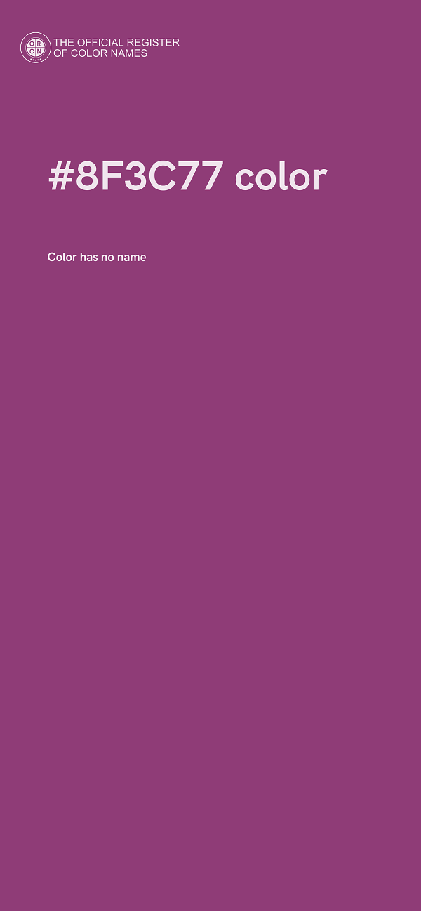 #8F3C77 color image
