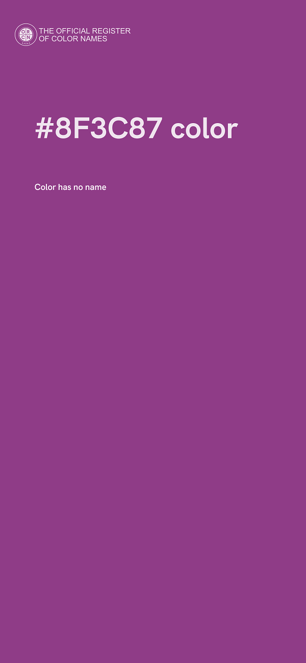 #8F3C87 color image