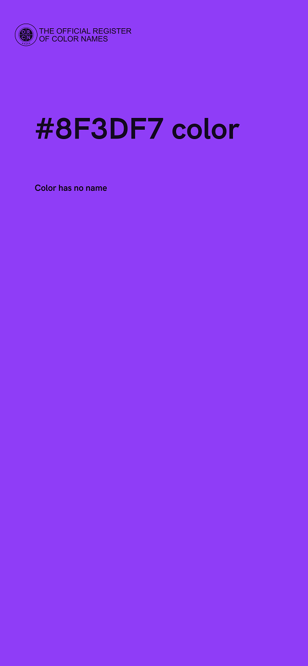 #8F3DF7 color image
