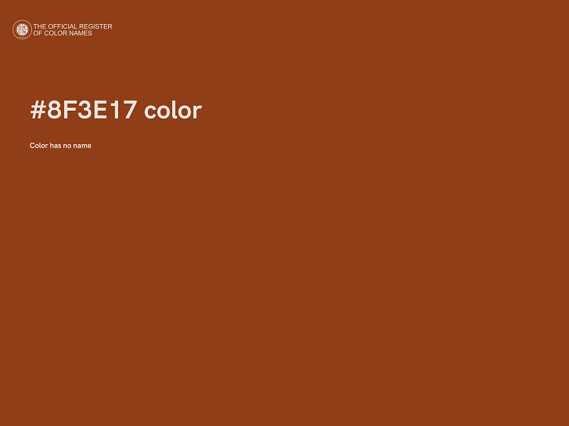 #8F3E17 color image