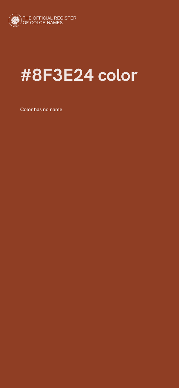 #8F3E24 color image