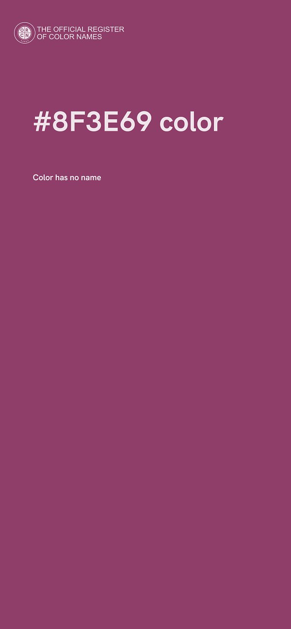 #8F3E69 color image