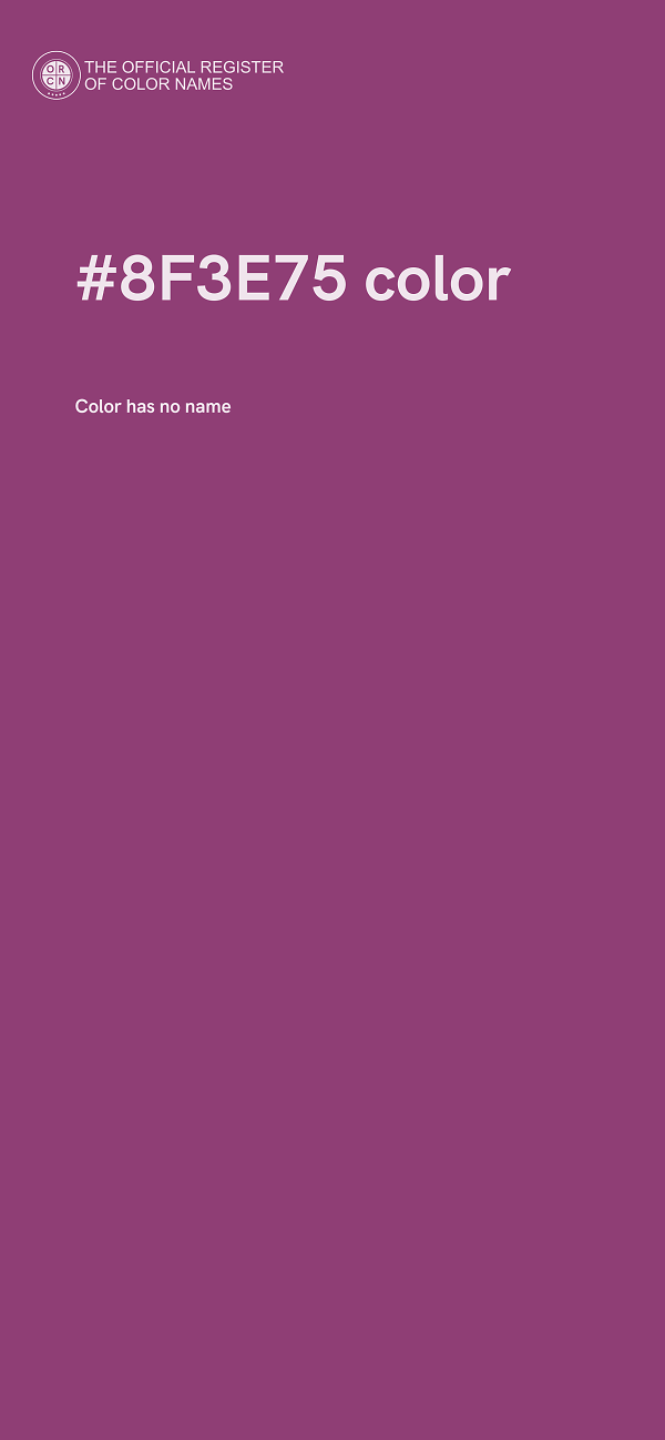 #8F3E75 color image