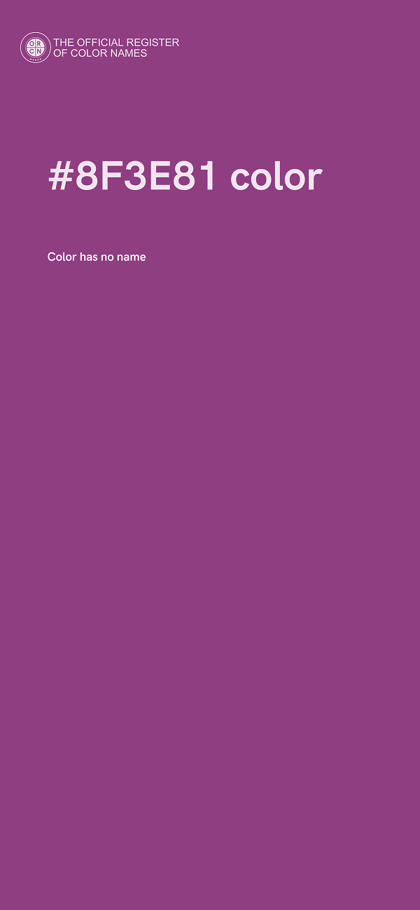 #8F3E81 color image