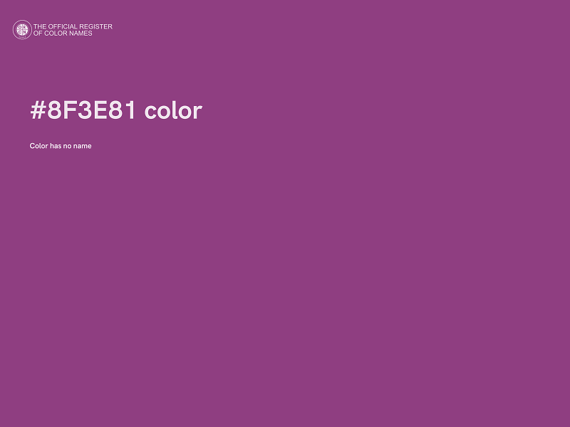 #8F3E81 color image