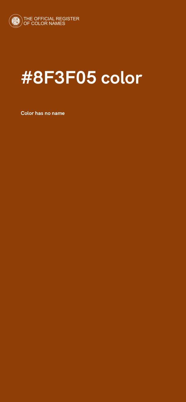 #8F3F05 color image