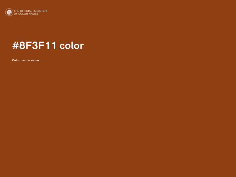 #8F3F11 color image