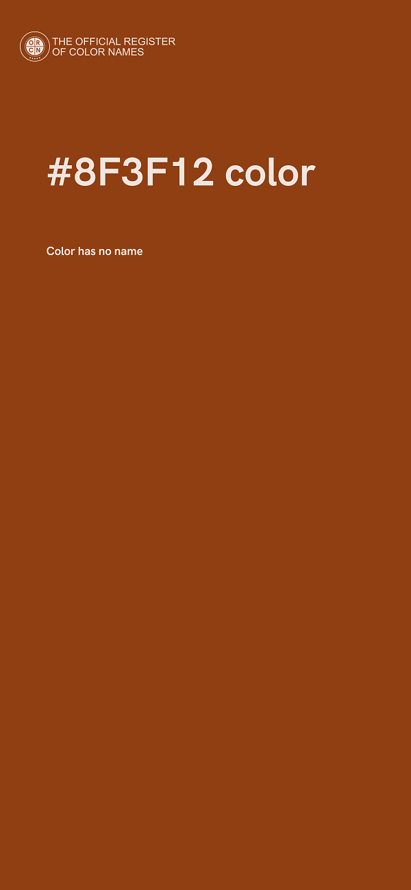 #8F3F12 color image