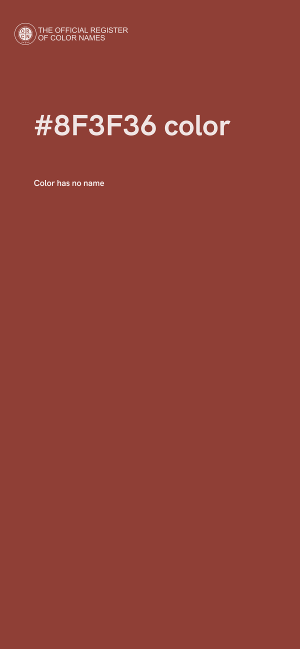 #8F3F36 color image