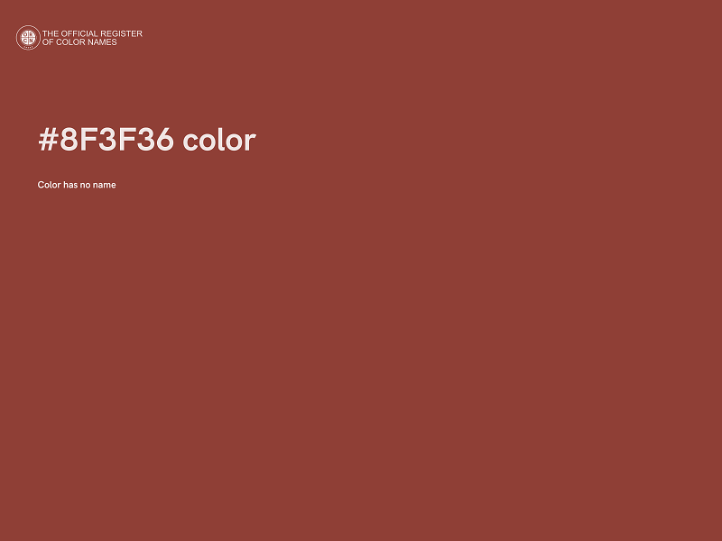 #8F3F36 color image