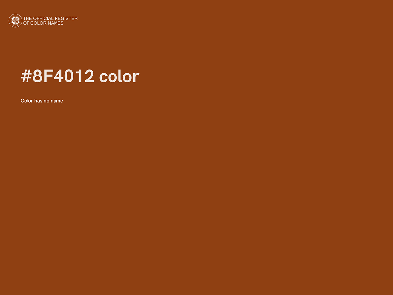 #8F4012 color image