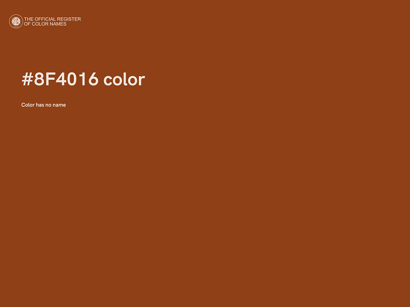 #8F4016 color image