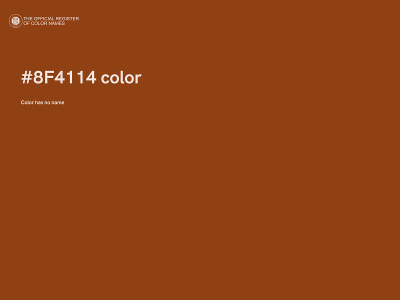 #8F4114 color image