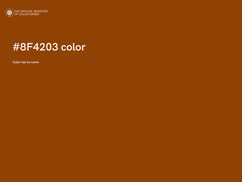 #8F4203 color image