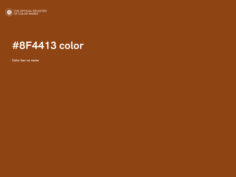 #8F4413 color image
