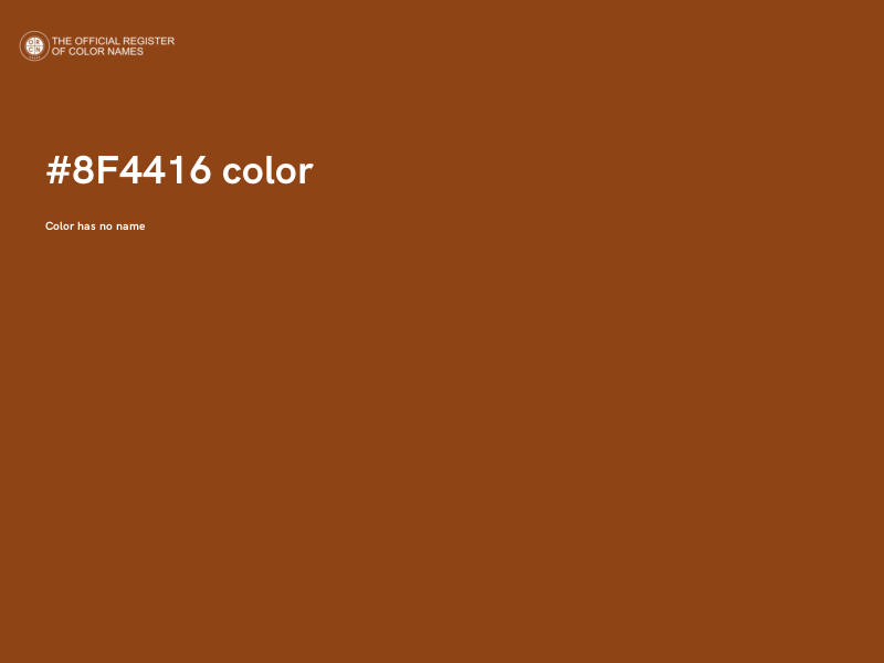 #8F4416 color image