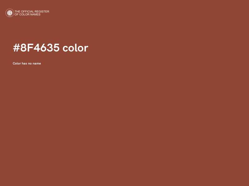 #8F4635 color image
