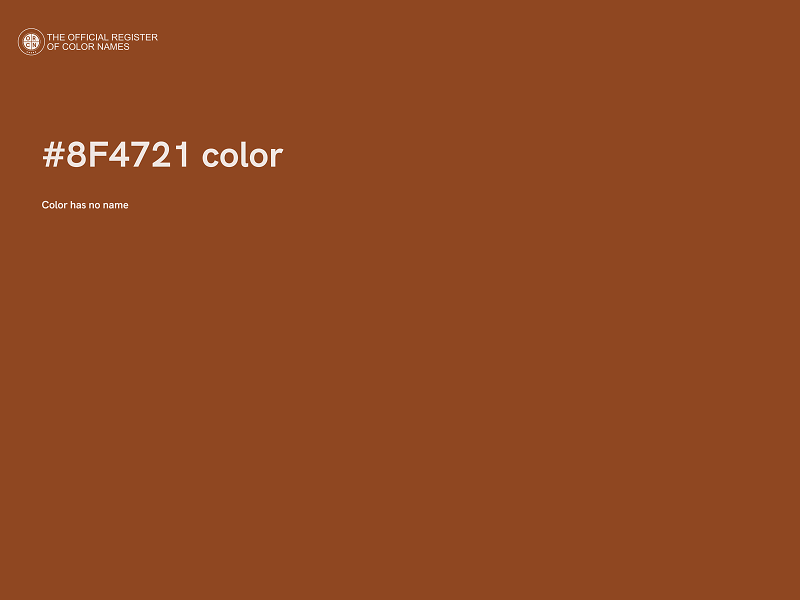 #8F4721 color image