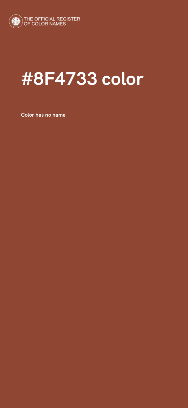 #8F4733 color image