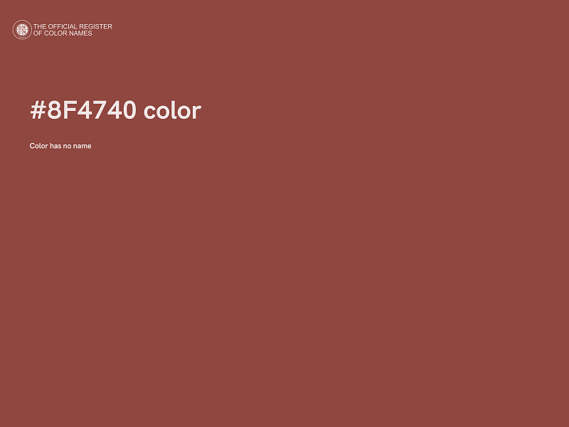 #8F4740 color image