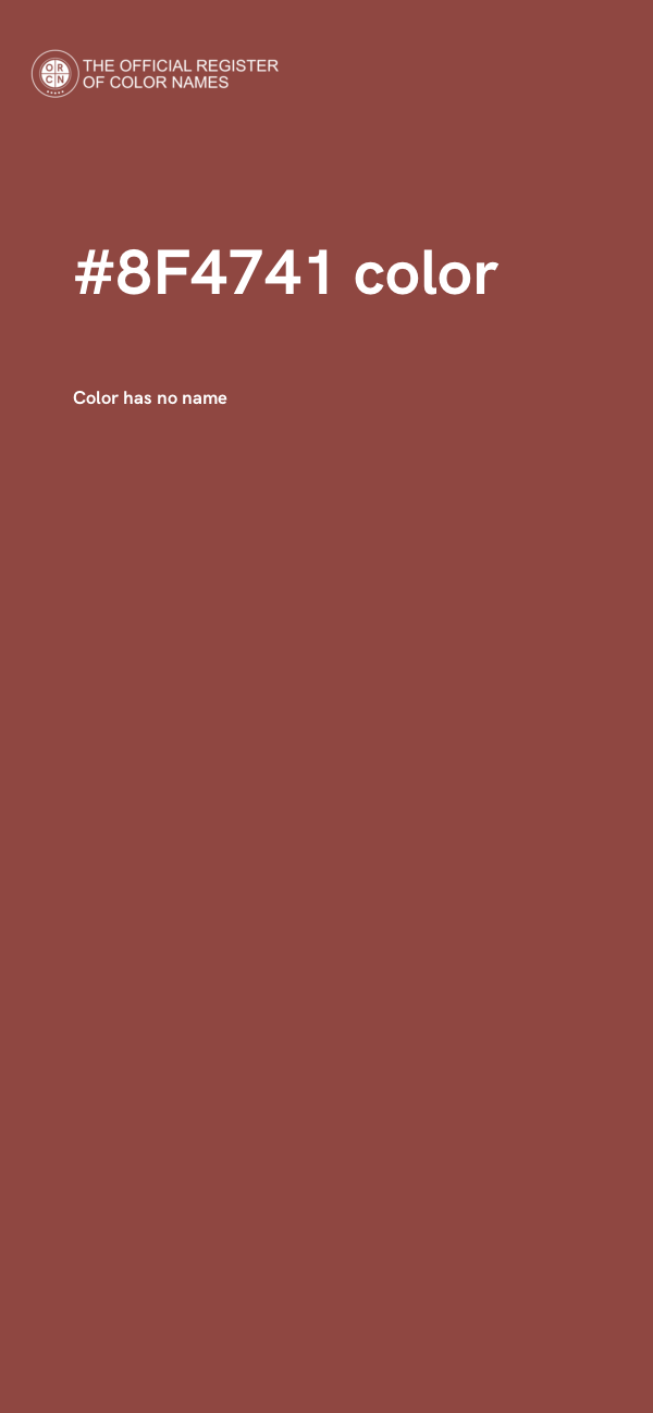 #8F4741 color image