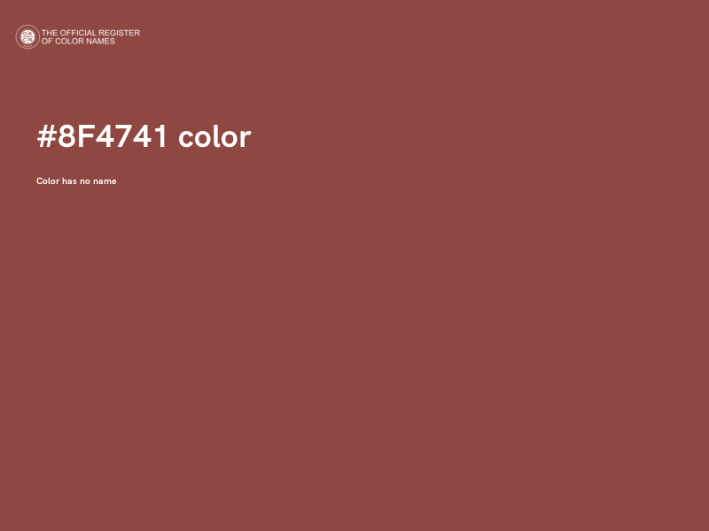 #8F4741 color image