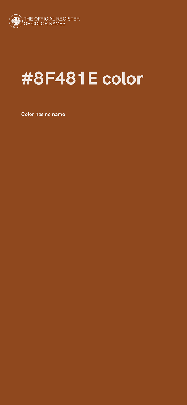#8F481E color image