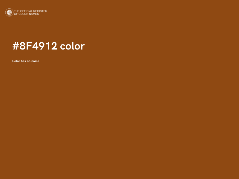 #8F4912 color image
