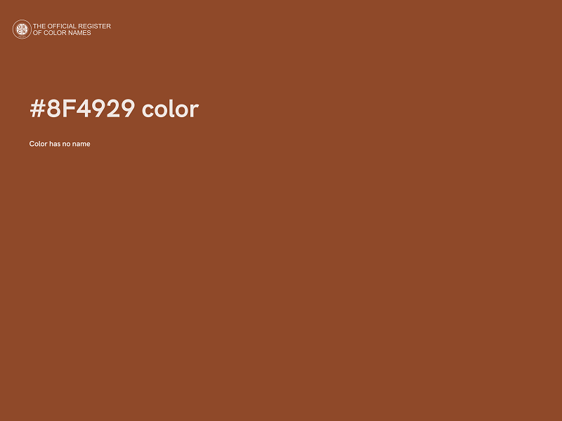 #8F4929 color image