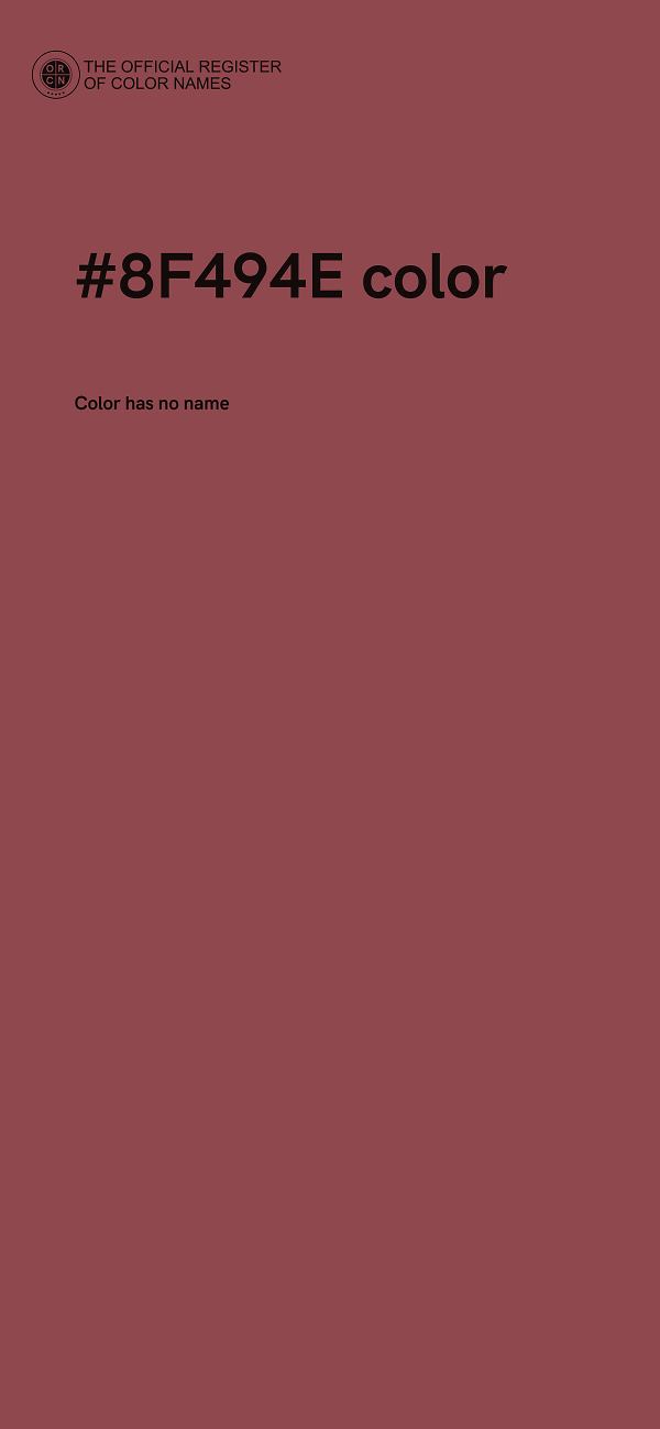 #8F494E color image