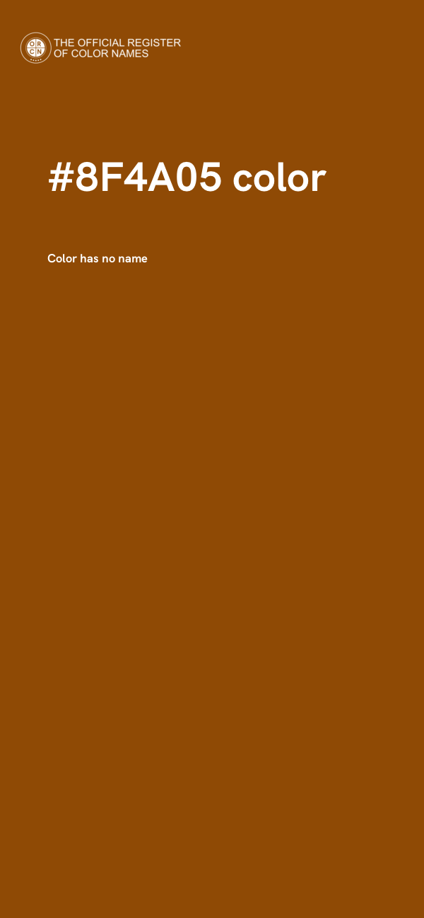 #8F4A05 color image