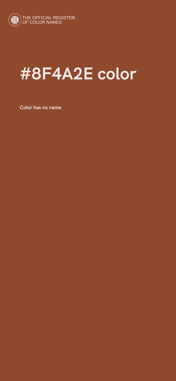 #8F4A2E color image