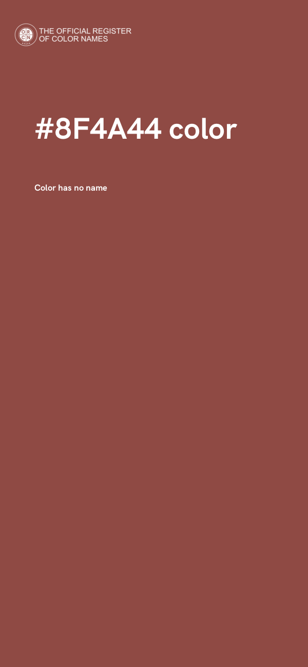 #8F4A44 color image
