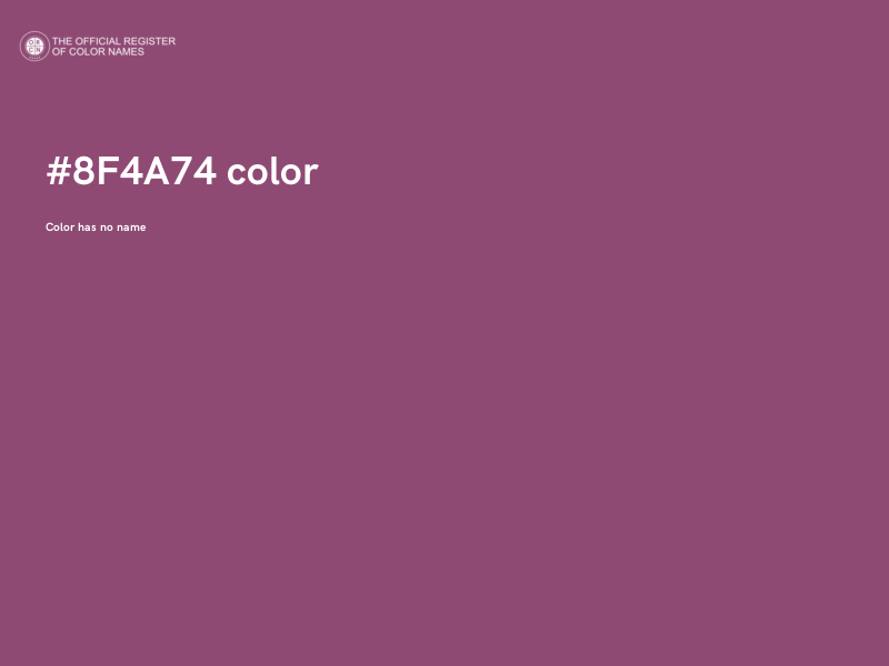 #8F4A74 color image