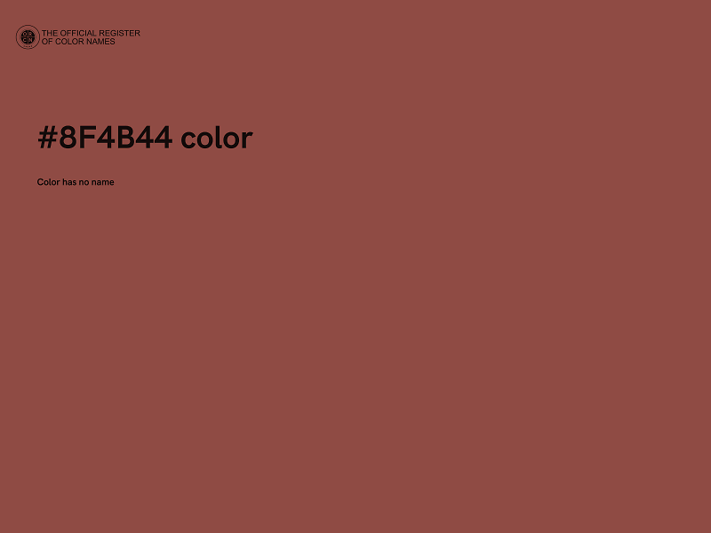 #8F4B44 color image